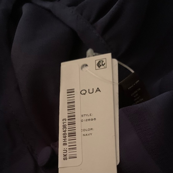 Aqua Smocked Short Sleeve Mini Dress SZ L NWT - Picture 5 of 6